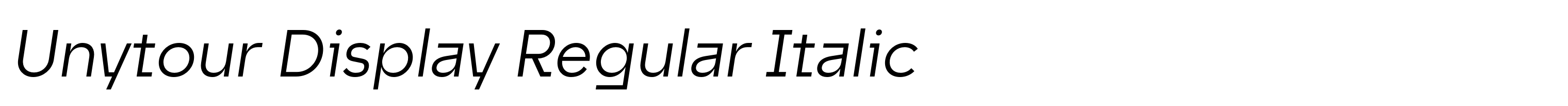 Unytour Display Regular Italic